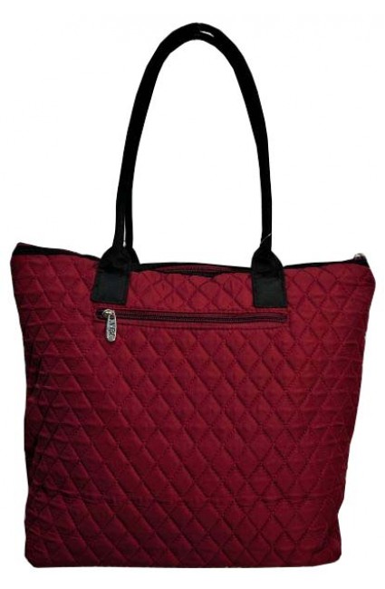 Small Quilted Tote Bag-LM1515/BURGANDY